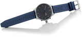 Buy Shop Tommy Hilfiger Chase Grey Dial Blue Leather Strap Watch for Men - 1791578 USA Online