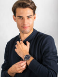 Buy Shop Tommy Hilfiger Chase Multifunction Blue Dial Silver Steel Strap Watch for Men - 1791575 USA Online