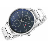Buy Shop Tommy Hilfiger Chase Multifunction Blue Dial Silver Steel Strap Watch for Men - 1791575 USA Online
