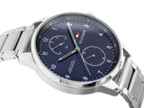 Buy Shop Tommy Hilfiger Chase Multifunction Blue Dial Silver Steel Strap Watch for Men - 1791575 USA Online