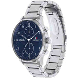Buy Shop Tommy Hilfiger Chase Multifunction Blue Dial Silver Steel Strap Watch for Men - 1791575 USA Online