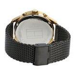 Buy Shop Tommy Hilfiger Chase Quartz Black Dial Black Mesh Bracelet Watch for Men - 1791580 USA Online