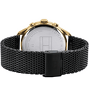 Buy Shop Tommy Hilfiger Chase Quartz Black Dial Black Mesh Bracelet Watch for Men - 1791580 USA Online