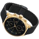 Buy Shop Tommy Hilfiger Chase Quartz Black Dial Black Mesh Bracelet Watch for Men - 1791580 USA Online