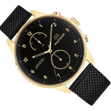 Buy Shop Tommy Hilfiger Chase Quartz Black Dial Black Mesh Bracelet Watch for Men - 1791580 USA Online