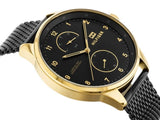 Buy Shop Tommy Hilfiger Chase Quartz Black Dial Black Mesh Bracelet Watch for Men - 1791580 USA Online