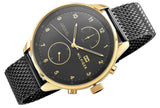 Buy Shop Tommy Hilfiger Chase Quartz Black Dial Black Mesh Bracelet Watch for Men - 1791580 USA Online