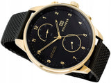 Buy Shop Tommy Hilfiger Chase Quartz Black Dial Black Mesh Bracelet Watch for Men - 1791580 USA Online