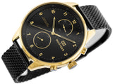 Buy Shop Tommy Hilfiger Chase Quartz Black Dial Black Mesh Bracelet Watch for Men - 1791580 USA Online