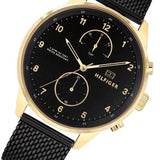 Buy Shop Tommy Hilfiger Chase Quartz Black Dial Black Mesh Bracelet Watch for Men - 1791580 USA Online
