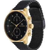 Buy Shop Tommy Hilfiger Chase Quartz Black Dial Black Mesh Bracelet Watch for Men - 1791580 USA Online