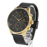 Buy Shop Tommy Hilfiger Chase Quartz Black Dial Black Mesh Bracelet Watch for Men - 1791580 USA Online