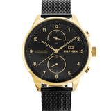 Buy Shop Tommy Hilfiger Chase Quartz Black Dial Black Mesh Bracelet Watch for Men - 1791580 USA Online