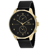 Buy Shop Tommy Hilfiger Chase Quartz Black Dial Black Mesh Bracelet Watch for Men - 1791580 USA Online