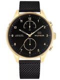 Buy Shop Tommy Hilfiger Chase Quartz Black Dial Black Mesh Bracelet Watch for Men - 1791580 USA Online