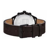 Buy Shop Tommy Hilfiger Chase Quartz Black Dial Brown Leather Strap Watch for Men - 1791577 USA Online
