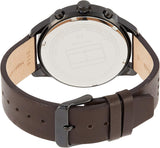 Buy Shop Tommy Hilfiger Chase Quartz Black Dial Brown Leather Strap Watch for Men - 1791577 USA Online