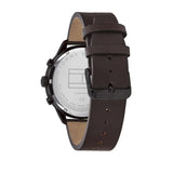 Buy Shop Tommy Hilfiger Chase Quartz Black Dial Brown Leather Strap Watch for Men - 1791577 USA Online