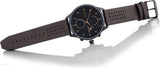 Buy Shop Tommy Hilfiger Chase Quartz Black Dial Brown Leather Strap Watch for Men - 1791577 USA Online