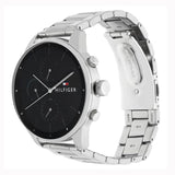 Buy Shop Tommy Hilfiger Chase Quartz Black Dial Silver Steel Strap Watch For Men - 1791485 USA Online