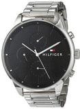 Buy Shop Tommy Hilfiger Chase Quartz Black Dial Silver Steel Strap Watch For Men - 1791485 USA Online