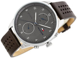 Buy Shop Tommy Hilfiger Chase Quartz Brown Dial Brown Leather Strap Watch for Men - 1791579 USA Online