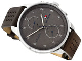 Buy Shop Tommy Hilfiger Chase Quartz Brown Dial Brown Leather Strap Watch for Men - 1791579 USA Online