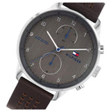 Buy Shop Tommy Hilfiger Chase Quartz Brown Dial Brown Leather Strap Watch for Men - 1791579 USA Online
