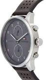Buy Shop Tommy Hilfiger Chase Quartz Brown Dial Brown Leather Strap Watch for Men - 1791579 USA Online