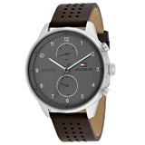 Buy Shop Tommy Hilfiger Chase Quartz Brown Dial Brown Leather Strap Watch for Men - 1791579 USA Online