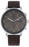 Buy Shop Tommy Hilfiger Chase Quartz Brown Dial Brown Leather Strap Watch for Men - 1791579 USA Online
