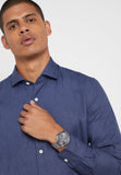 Buy Shop Tommy Hilfiger Chase Quartz Grey Dial Silver Mesh Bracelet Watch For Men - 1791484 USA Online