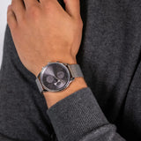 Buy Shop Tommy Hilfiger Chase Quartz Grey Dial Silver Mesh Bracelet Watch For Men - 1791484 USA Online