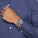 Buy Shop Tommy Hilfiger Chase Quartz Grey Dial Silver Mesh Bracelet Watch For Men - 1791484 USA Online
