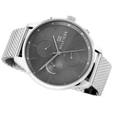 Buy Shop Tommy Hilfiger Chase Quartz Grey Dial Silver Mesh Bracelet Watch For Men - 1791484 USA Online