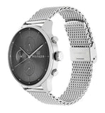 Buy Shop Tommy Hilfiger Chase Quartz Grey Dial Silver Mesh Bracelet Watch For Men - 1791484 USA Online