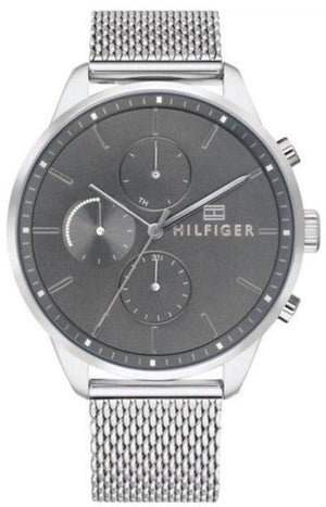 Buy Shop Tommy Hilfiger Chase Quartz Grey Dial Silver Mesh Bracelet Watch For Men - 1791484 USA Online