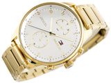Buy Shop Tommy Hilfiger Chase Quartz White Dial Gold Steel Strap Watch for Men - 1791576 USA Online