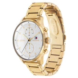 Buy Shop Tommy Hilfiger Chase Quartz White Dial Gold Steel Strap Watch for Men - 1791576 USA Online