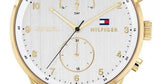 Buy Shop Tommy Hilfiger Chase Quartz White Dial Gold Steel Strap Watch for Men - 1791576 USA Online