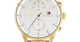 Buy Shop Tommy Hilfiger Chase Quartz White Dial Gold Steel Strap Watch for Men - 1791576 USA Online