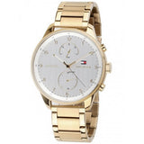 Buy Shop Tommy Hilfiger Chase Quartz White Dial Gold Steel Strap Watch for Men - 1791576 USA Online