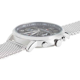 Buy Shop Tommy Hilfiger Chronograph Black Dial Silver Mesh Bracelet Watch for Men - 1791292 USA Online