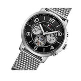 Buy Shop Tommy Hilfiger Chronograph Black Dial Silver Mesh Bracelet Watch for Men - 1791292 USA Online