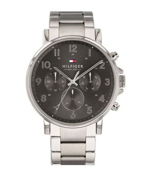 Buy Shop Tommy Hilfiger Chronograph Grey Dial Silver Steel Strap Watch for Men - 1710382 USA Online