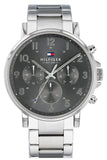Buy Shop Tommy Hilfiger Chronograph Grey Dial Silver Steel Strap Watch for Men - 1710382 USA Online