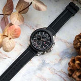 Buy Shop Tommy Hilfiger Clark Chronograph Black Dial Black Rubber Strap Watch For Men - 1792082 USA Online