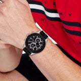 Buy Shop Tommy Hilfiger Clark Chronograph Black Dial Black Rubber Strap Watch For Men - 1792082 USA Online