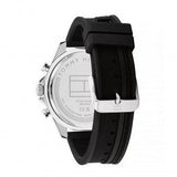 Buy Shop Tommy Hilfiger Clark Chronograph Black Dial Black Rubber Strap Watch For Men - 1792082 USA Online