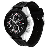 Buy Shop Tommy Hilfiger Clark Chronograph Black Dial Black Rubber Strap Watch For Men - 1792082 USA Online